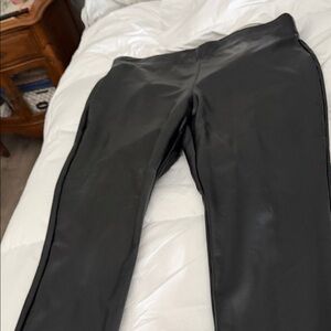 LOFT Black soft leggings, similar to pleather